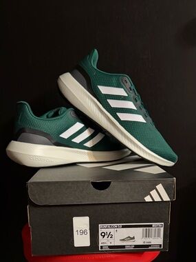 adidas Runfalcon 3.0 Green and White Men's Athletic Shoes